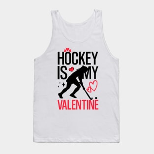 Hockey is Valentine's Day Ice Love Design Tank Top